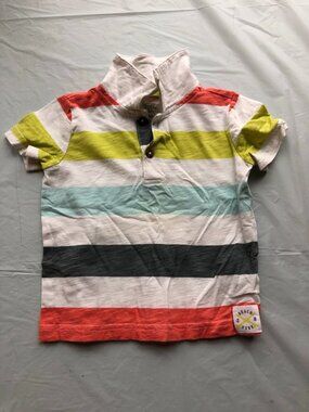 18-Months Carter's Just One You Striped Polo Shirt w/Blue, Red, Yellow Stripes